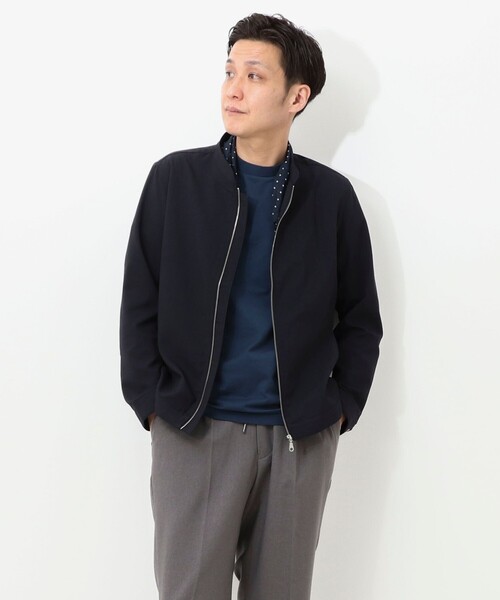 NOLLEY'S LIGHT(ノーリーズライト)の「シックアンドシン ナチュラルストレッチ シングルライダース(ライダースジャケット・メンズ・ネイビー/グレイッシュブルー/グレイッシュベージュ・L/M)」の21枚目の写真