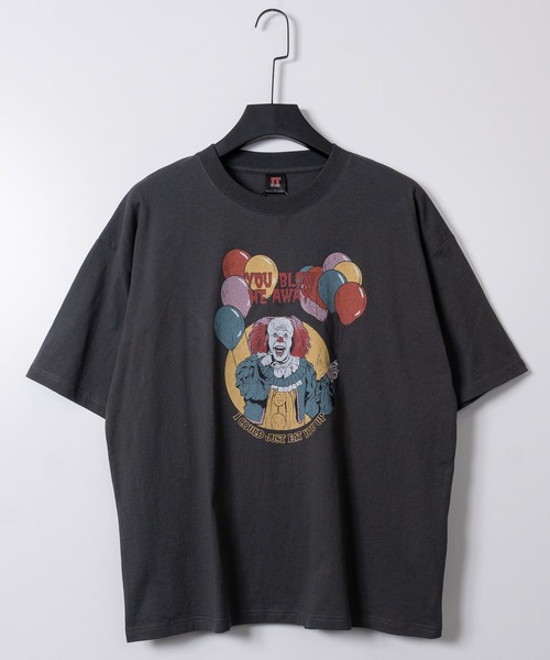 JOHN'S CLOSET(ジョンズクローゼット)の「【15】〔IT/イット〕 ペニーワイズ アソートプリント ユーズドライク半袖Tシャツ(Tシャツ/カットソー・メンズ・ホワイト系2/ホワイト系1/ブラック系1/ホワイト系4/ブラック系3/ブラック系4/ブラック系2/ホワイト系3・MEDIUM/X-LARGE/LARGE)」の15枚目の写真