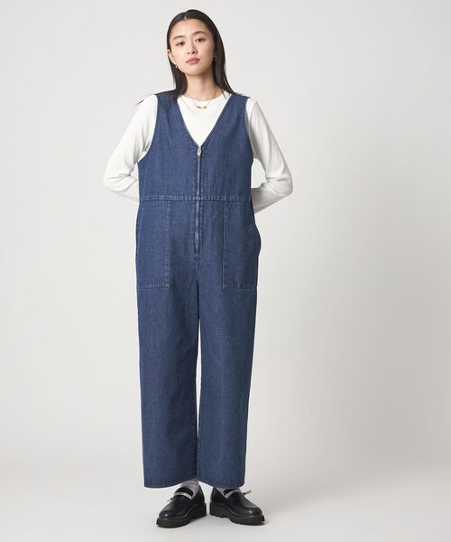 セール】＜CITEN＞デニムVネックオールインワン（つなぎ