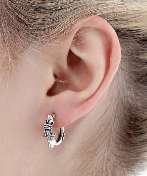 MASHIRO】イカリクロスモチーフリングペアピアス ユニセックス(MA