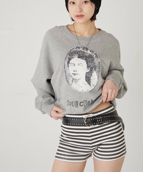 Sourcream（サワークリーム）の「【Sourcream】リメイクスタッズスウェット（スウェット・メンズ・チャコールグレー/ライトグレー/ピンク・FREE）」の4枚目の写真