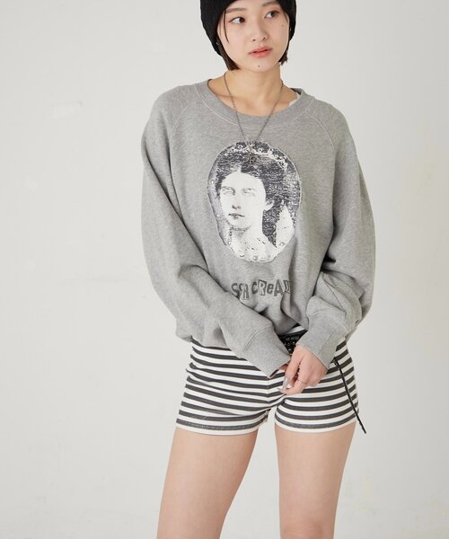 Sourcream（サワークリーム）の「【Sourcream】リメイクスタッズスウェット（スウェット・メンズ・チャコールグレー/ライトグレー/ピンク・FREE）」の6枚目の写真