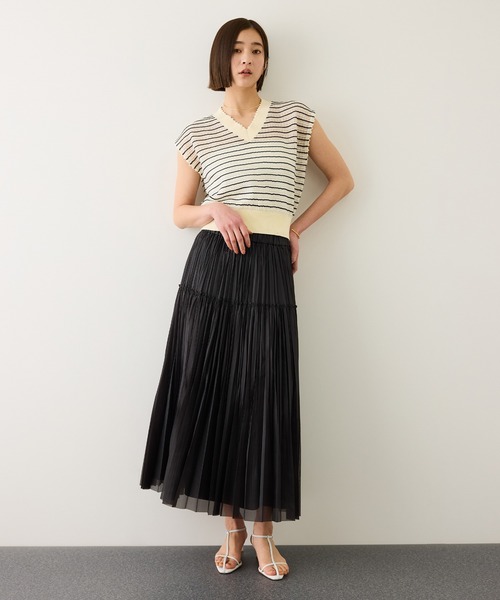 ROPE'（ロペ）の「ピンタックシアーノースリーブサマーニット/イージーケア（ニット/セーター・レディース・ホワイト系その他/クリーム・FREE）」の6枚目の写真