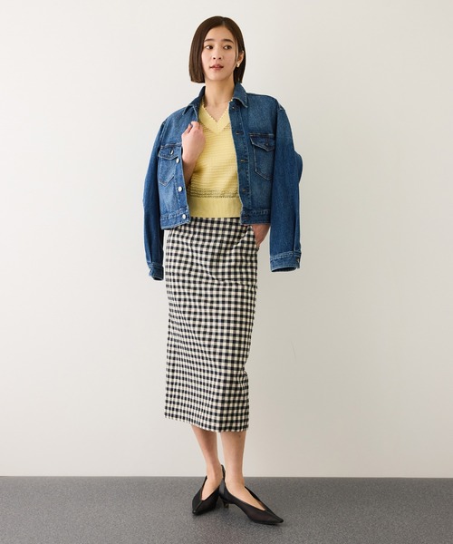 ROPE'（ロペ）の「ピンタックシアーノースリーブサマーニット/イージーケア（ニット/セーター・レディース・ホワイト系その他/クリーム・FREE）」の10枚目の写真