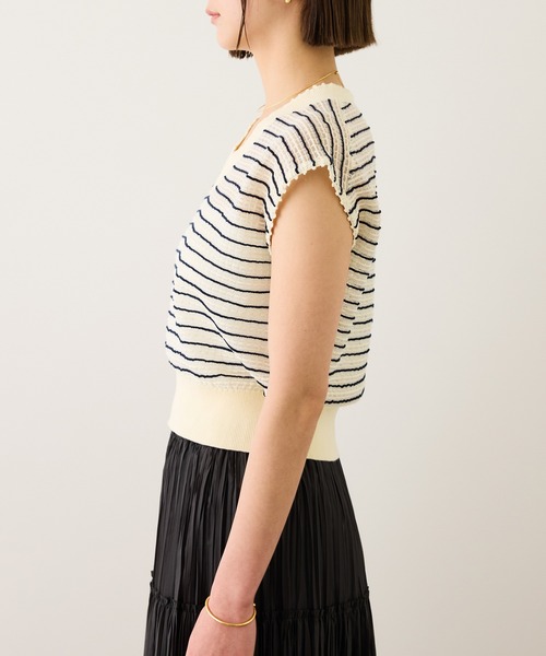 ROPE'（ロペ）の「ピンタックシアーノースリーブサマーニット/イージーケア（ニット/セーター・レディース・ホワイト系その他/クリーム・FREE）」の15枚目の写真