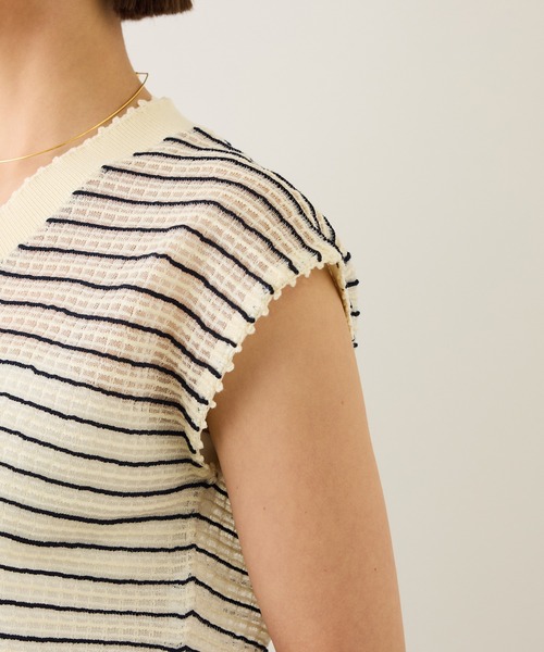 ROPE'（ロペ）の「ピンタックシアーノースリーブサマーニット/イージーケア（ニット/セーター・レディース・ホワイト系その他/クリーム・FREE）」の18枚目の写真