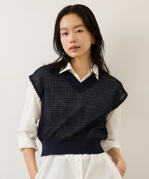 ROPE'（ロペ）の「ピンタックシアーノースリーブサマーニット/イージーケア（ニット/セーター・レディース・ホワイト系その他/クリーム・FREE）」の22枚目の写真