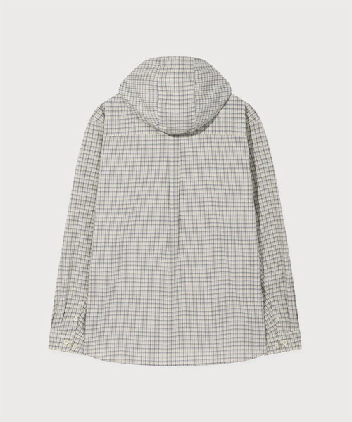 COVERNAT（カバーナット）の「ARCH LOGO HOODED CHECK SHIRT（シャツ/ブラウス・メンズ・ブルー/ベージュ・X-LARGE/LARGE/MEDIUM/SMALL）」の8枚目の写真