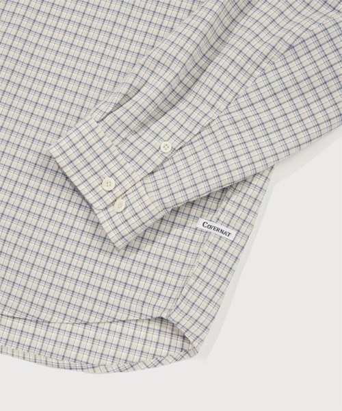 COVERNAT（カバーナット）の「ARCH LOGO HOODED CHECK SHIRT（シャツ/ブラウス・メンズ・ブルー/ベージュ・X-LARGE/LARGE/MEDIUM/SMALL）」の12枚目の写真