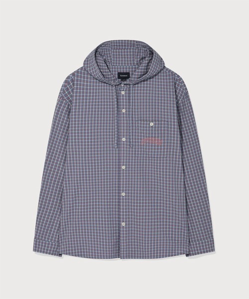 COVERNAT（カバーナット）の「ARCH LOGO HOODED CHECK SHIRT（シャツ/ブラウス・メンズ・ブルー/ベージュ・X-LARGE/LARGE/MEDIUM/SMALL）」の16枚目の写真