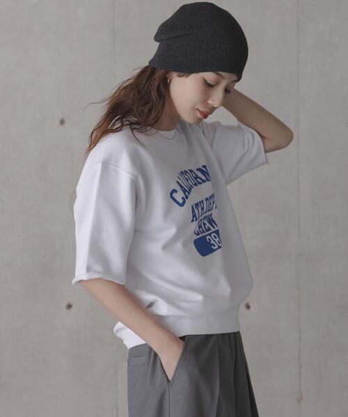URBAN RESEARCH Sonny Label（アーバンリサーチサニーレーベル）の「『別注』CHAMPION×Sonny Label　ロゴスウェットTシャツ（スウェット・レディース・ホワイト系その他/ホワイト/ブルー/ネイビー・LARGE/MEDIUM）」の7枚目の写真