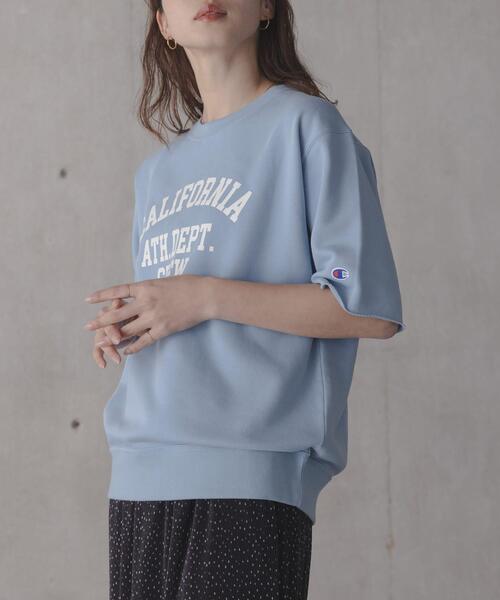 URBAN RESEARCH Sonny Label（アーバンリサーチサニーレーベル）の「『別注』CHAMPION×Sonny Label　ロゴスウェットTシャツ（スウェット・レディース・ホワイト系その他/ホワイト/ブルー/ネイビー・LARGE/MEDIUM）」の14枚目の写真
