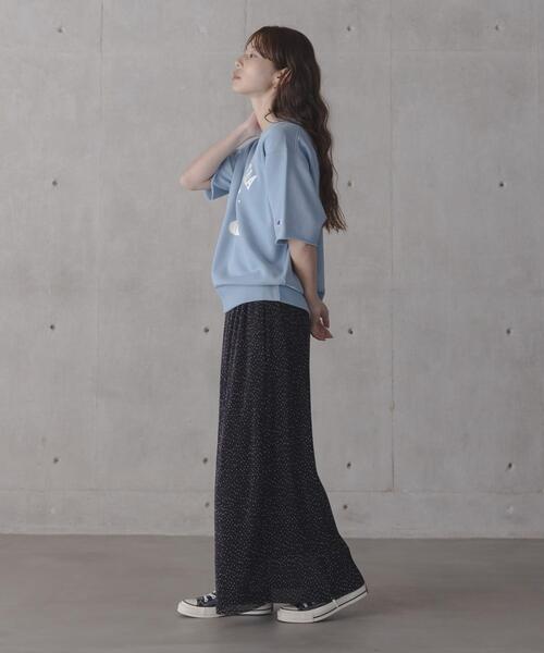 URBAN RESEARCH Sonny Label（アーバンリサーチサニーレーベル）の「『別注』CHAMPION×Sonny Label　ロゴスウェットTシャツ（スウェット・レディース・ホワイト系その他/ホワイト/ブルー/ネイビー・LARGE/MEDIUM）」の19枚目の写真