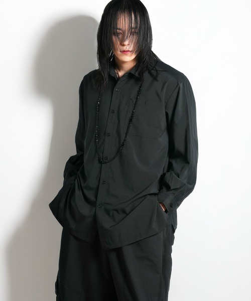 MARC LE BIHAN ダークグレー 長袖ロングシャツ Back long shirt/バックロングシャツ（シャツ/ブラウス）｜Ruze（ルゼ