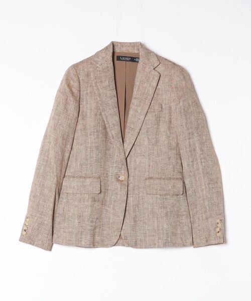 LAUREN RALPH LAUREN(ローレン ラルフ ローレン)の「リネン へリンボーン ブレザー(テーラードジャケット・レディース・ナチュラル・2/0/4/00)」の7枚目の写真