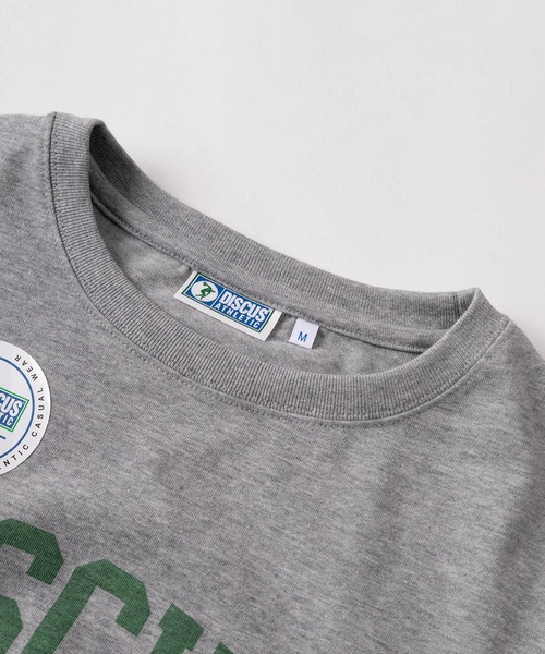 DISCUS(ディスカス)の「【71】【DISCUS/ディスカス】カレッジロゴ ワイドショート スウェットTシャツ/レディース(Tシャツ/カットソー・レディース・ホワイト/レッド/グレー/ブルー/ブラック/ライトブルー・M/L)」の9枚目の写真