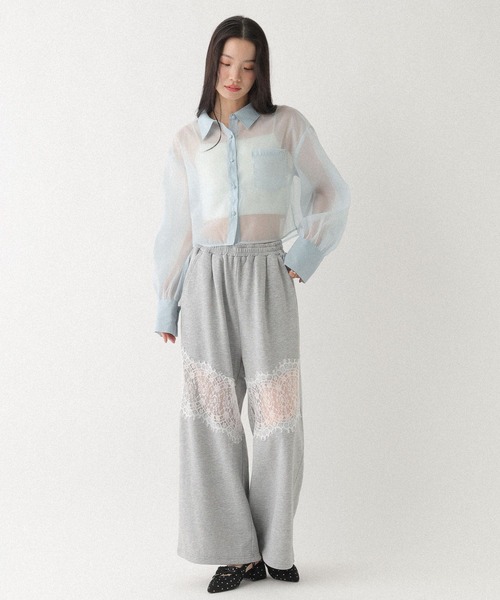Heather(ヘザー)の「アソートシアーシャツ 669227(シャツ/ブラウス・レディース・ブルーグレー/アイボリー/ホワイト系その他・FREE)」の9枚目の写真