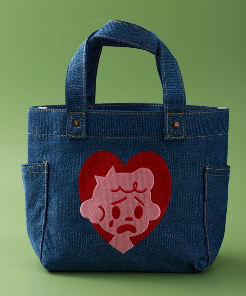 salle de bal(サルデバル)の「【 OSAMU GOODS / オサムグッズ 】EDWIN x OSAMU GOODS デニムトートバッグ ベティ NJI(トートバッグ・レディース・ネイビー・FREE)」の1枚目の写真