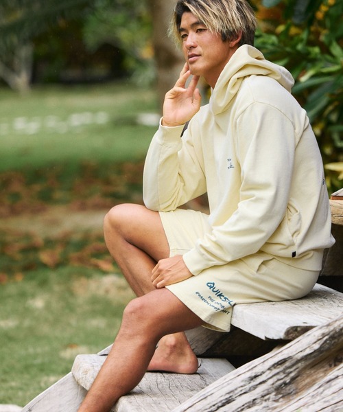 Quiksilver(クイックシルバー)の「QUIKSILVER メンズ PG HAND DRAWN SWEAT SHORTS ショートパンツ 【2026年春夏モデル】/スウェットショートパンツ(スウェットパンツ・メンズ・ベージュ/ブラック/イエロー・MEDIUM/X-LARGE/LARGE)」の3枚目の写真