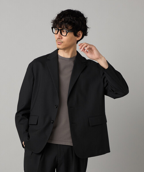 COMME CA MEN(コムサメン)の「【セットアップ対応】尾州産 ウォッシャブルトロ シングルテーラードジャケット(テーラードジャケット・メンズ・グレー/ブラック・L/M/S)」の2枚目の写真
