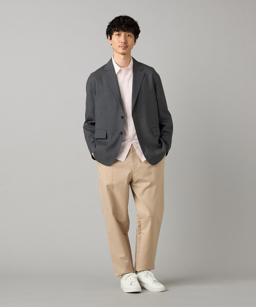 COMME CA MEN(コムサメン)の「【セットアップ対応】尾州産 ウォッシャブルトロ シングルテーラードジャケット(テーラードジャケット・メンズ・グレー/ブラック・L/M/S)」の3枚目の写真