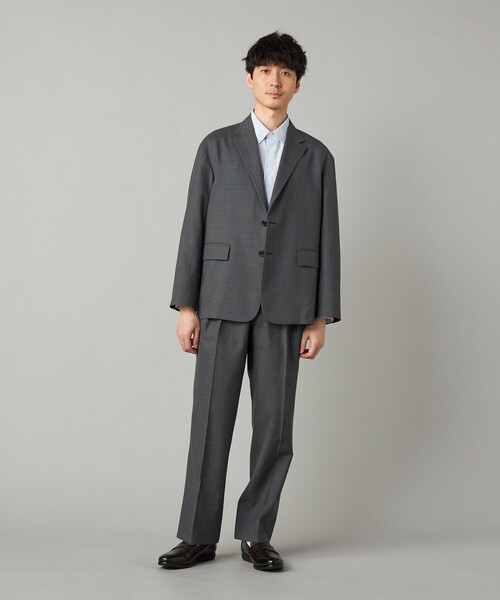 COMME CA MEN(コムサメン)の「【セットアップ対応】尾州産 ウォッシャブルトロ シングルテーラードジャケット(テーラードジャケット・メンズ・グレー/ブラック・L/M/S)」の4枚目の写真