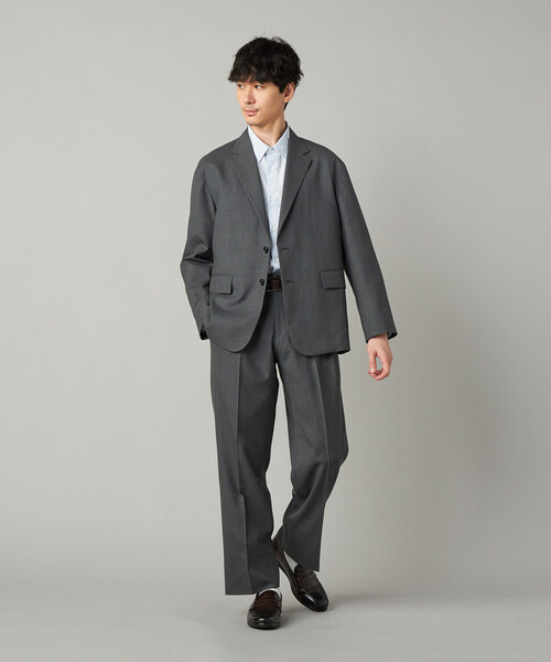 COMME CA MEN(コムサメン)の「【セットアップ対応】尾州産 ウォッシャブルトロ シングルテーラードジャケット(テーラードジャケット・メンズ・グレー/ブラック・L/M/S)」の6枚目の写真