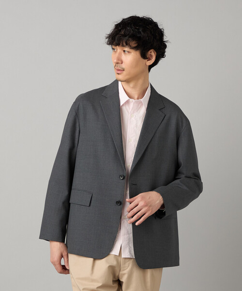 COMME CA MEN(コムサメン)の「【セットアップ対応】尾州産 ウォッシャブルトロ シングルテーラードジャケット(テーラードジャケット・メンズ・グレー/ブラック・L/M/S)」の9枚目の写真