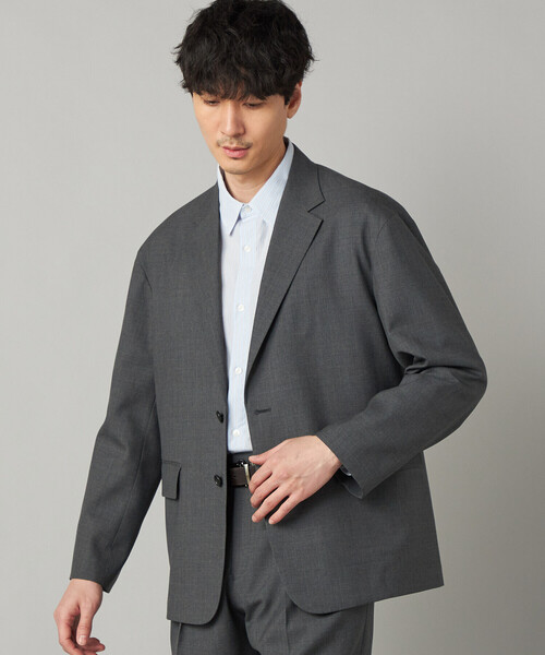 COMME CA MEN(コムサメン)の「【セットアップ対応】尾州産 ウォッシャブルトロ シングルテーラードジャケット(テーラードジャケット・メンズ・グレー/ブラック・L/M/S)」の10枚目の写真
