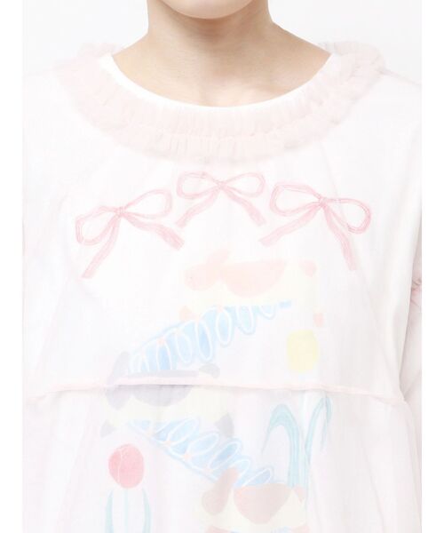 merry jenny（メリージェニー）の「チュールティアードチュニック（チュニック・レディース・ピンク/ブルー/チャコールグレー/オフホワイト・FREE）」の16枚目の写真