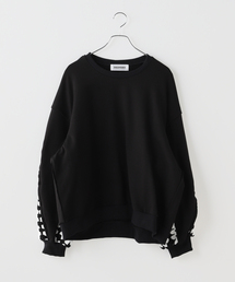 JOINT WORKS（ジョイントワークス）の「DISCOVERED / ディスカバード PLAYCARD CROCHET SLEEVE SWEAT（スウェット）」