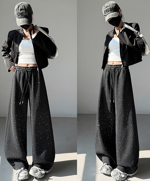 LAFFMO（ラフモ）の「スパンコール付きスウェットカーブパンツ（その他パンツ・レディース・ベージュ/グレー・F）」の18枚目の写真