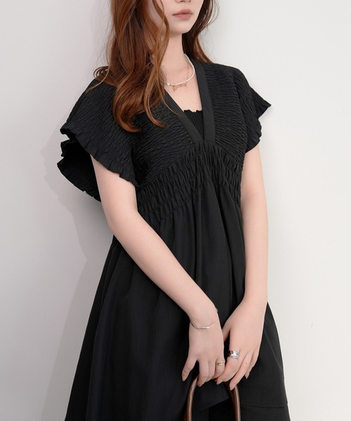 DRESS PLUS(ドレスプラス)の「楊柳素材が涼しげなセットアップ(セットアップ・レディース・グレー/ブラック/ダークベージュ・M)」の20枚目の写真