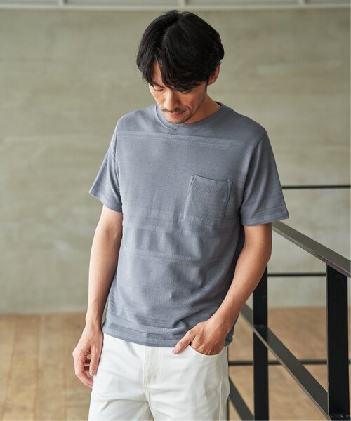 ikka(イッカ)の「【MonoMax × 小泉孝太郎】冷感リップルボーダーT「小泉孝太郎さん着用モデル」(Tシャツ/カットソー・メンズ・ブラック/ホワイト/ネイビー/サックスブルー・M/XL/L/S)」の17枚目の写真