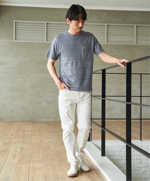 ikka(イッカ)の「【MonoMax × 小泉孝太郎】冷感リップルボーダーT「小泉孝太郎さん着用モデル」(Tシャツ/カットソー・メンズ・ブラック/ホワイト/ネイビー/サックスブルー・M/XL/L/S)」の19枚目の写真