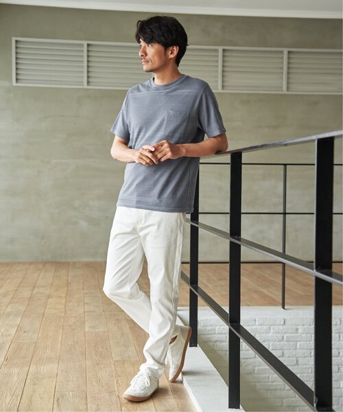 ikka(イッカ)の「【MonoMax × 小泉孝太郎】冷感リップルボーダーT「小泉孝太郎さん着用モデル」(Tシャツ/カットソー・メンズ・ブラック/ホワイト/ネイビー/サックスブルー・M/XL/L/S)」の20枚目の写真