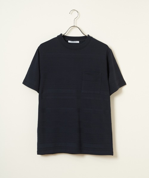 ikka(イッカ)の「【MonoMax × 小泉孝太郎】冷感リップルボーダーT「小泉孝太郎さん着用モデル」(Tシャツ/カットソー・メンズ・ブラック/ホワイト/ネイビー/サックスブルー・M/XL/L/S)」の4枚目の写真