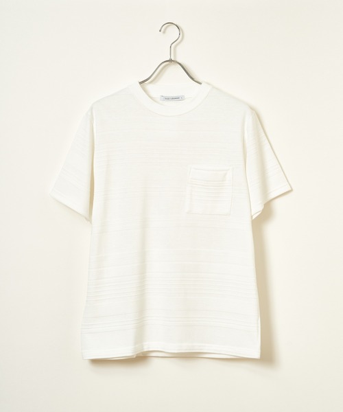 ikka(イッカ)の「【MonoMax × 小泉孝太郎】冷感リップルボーダーT「小泉孝太郎さん着用モデル」(Tシャツ/カットソー・メンズ・ブラック/ホワイト/ネイビー/サックスブルー・M/XL/L/S)」の2枚目の写真