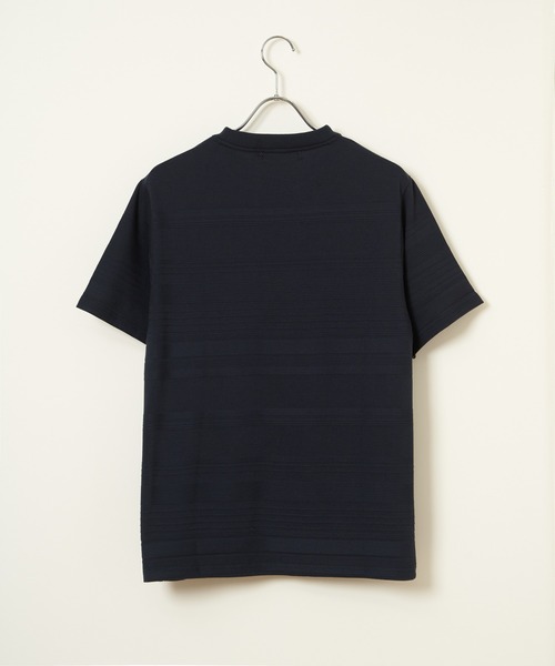ikka(イッカ)の「【MonoMax × 小泉孝太郎】冷感リップルボーダーT「小泉孝太郎さん着用モデル」(Tシャツ/カットソー・メンズ・ブラック/ホワイト/ネイビー/サックスブルー・M/XL/L/S)」の6枚目の写真