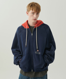 Beyond Closet（-）の「[コレクションライン] ワンアートディテールフードジップアップ ネイビー（パーカー）」