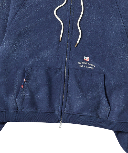 Beyond Closet（-）の「[コレクションライン] ワンアートディテールフードジップアップ ネイビー（パーカー・メンズ・その他・MEDIUM/LARGE）」の8枚目の写真