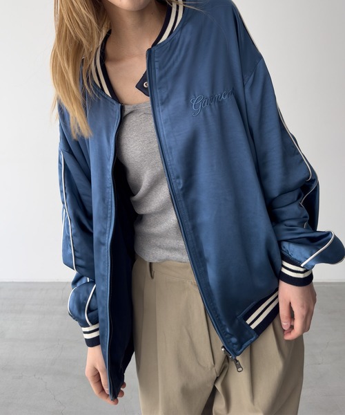 CANAL JEAN(キャナルジーン)の「diggity リバーシブルスタジャン(スタジャン・レディース・ブルー・ONE SIZE)」の1枚目の写真