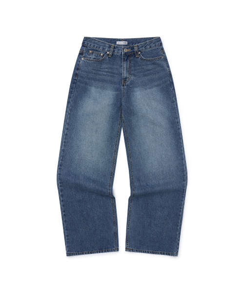 PLUNASTUDIO(プルナスタジオ)の「エッシュブーツカットパンツ(ブルー)(デニムパンツ・レディース・ブルー・LARGE/MEDIUM/SMALL)」の2枚目の写真