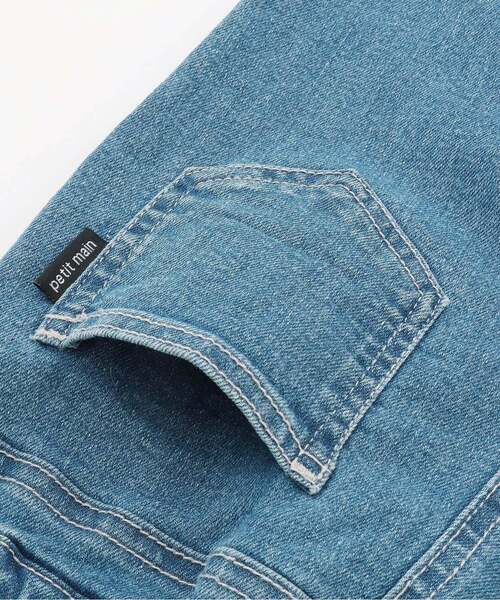 petit main（プティマイン）の「【リンク】レースデニムパンツ（デニムパンツ・キッズ・サックスブルー/ブルー・110cm/130cm/100cm/120cm/90cm/80ｃｍ）」の8枚目の写真