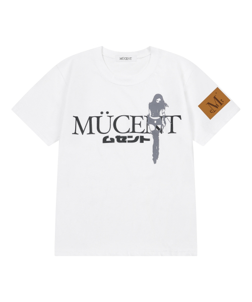 MUCENT（ムセント）の「キアノレタリング半袖Tシャツ（2カラー）（Tシャツ/カットソー・レディース・ブラック/ホワイト・FREE）」の7枚目の写真