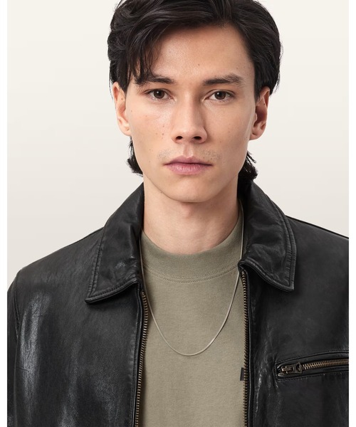 ALLSAINTS（オールセインツ）の「AXL CURB STERLING SILVER CHAIN NECKLACE | AXL カーブ スターリング シルバー チェーン ネックレス（ネックレス・メンズ・シルバー・ONE SIZE）」の2枚目の写真