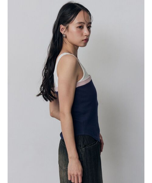 MURUA(ムルーア)の「ベアドッキングテレコタンク(タンクトップ・レディース・グレー/ブラック/ネイビー/ブラウン・FREE)」の19枚目の写真