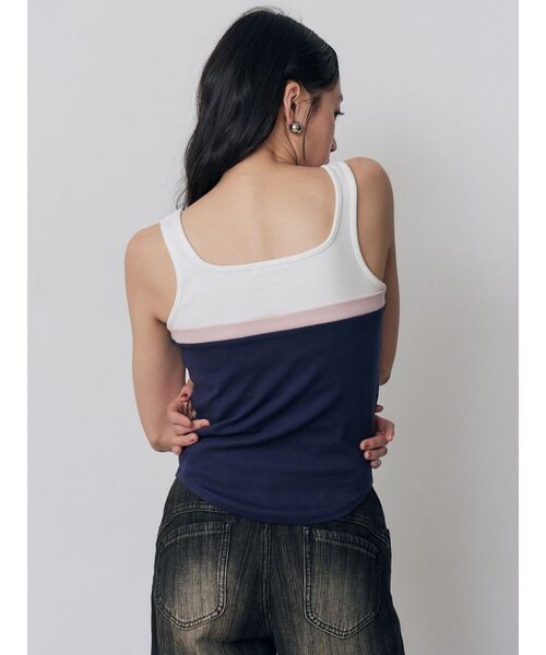 MURUA(ムルーア)の「ベアドッキングテレコタンク(タンクトップ・レディース・グレー/ブラック/ネイビー/ブラウン・FREE)」の20枚目の写真