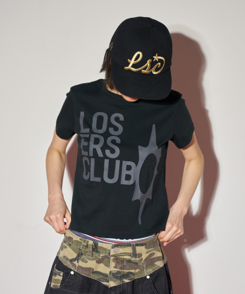 LOSERS CLUB(ルーザーズクラブ)の「ロゴ半袖Tシャツウーマンフィットブラック(Tシャツ/カットソー・レディース・その他・SMALL)」の4枚目の写真