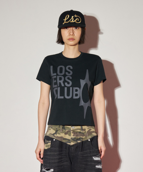 LOSERS CLUB(ルーザーズクラブ)の「ロゴ半袖Tシャツウーマンフィットブラック(Tシャツ/カットソー・レディース・その他・SMALL)」の7枚目の写真